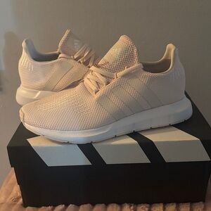 adidas Women's Light Pink and White Athletic Shoes